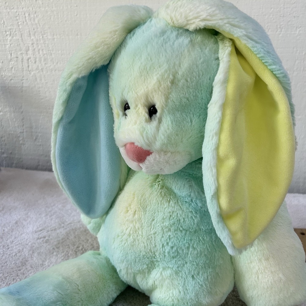 Mary Meyer Marshmallow Teal Jellybean Tie Dye 20" Bunny Rabbit Floppy Plush NWOT - Picture 7 of 8